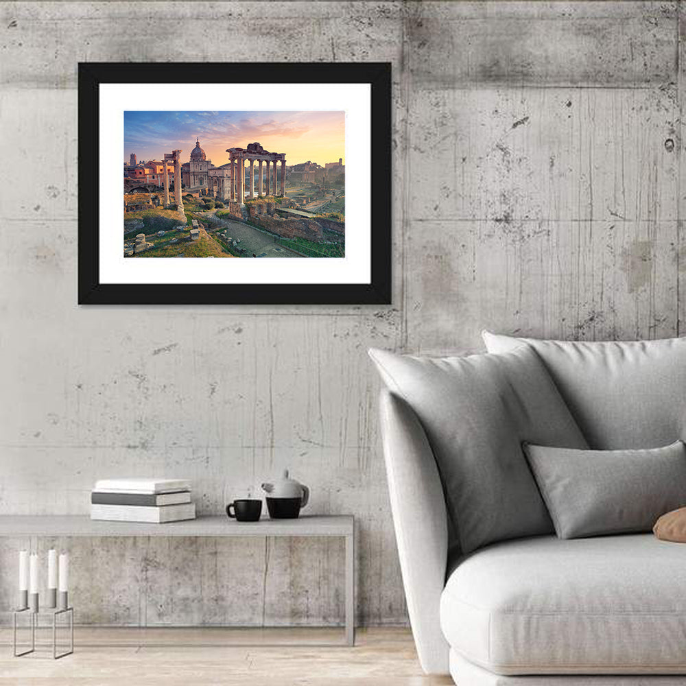 Roman Forum at Sunset Wall Art in a room, landscape