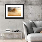 Great Pyramid in Desert Dust Wall Art