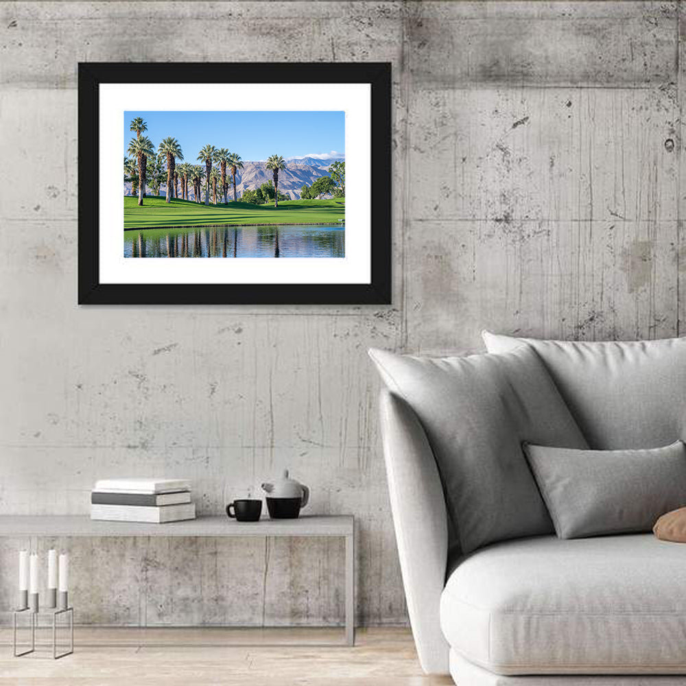 Palm Desert Golf Course with Lake Wall Art