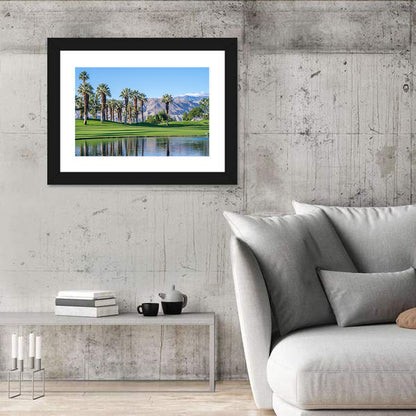 Palm Desert Golf Course with Lake Wall Art