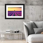 Lavender Field with Solitary Tree Wall Art