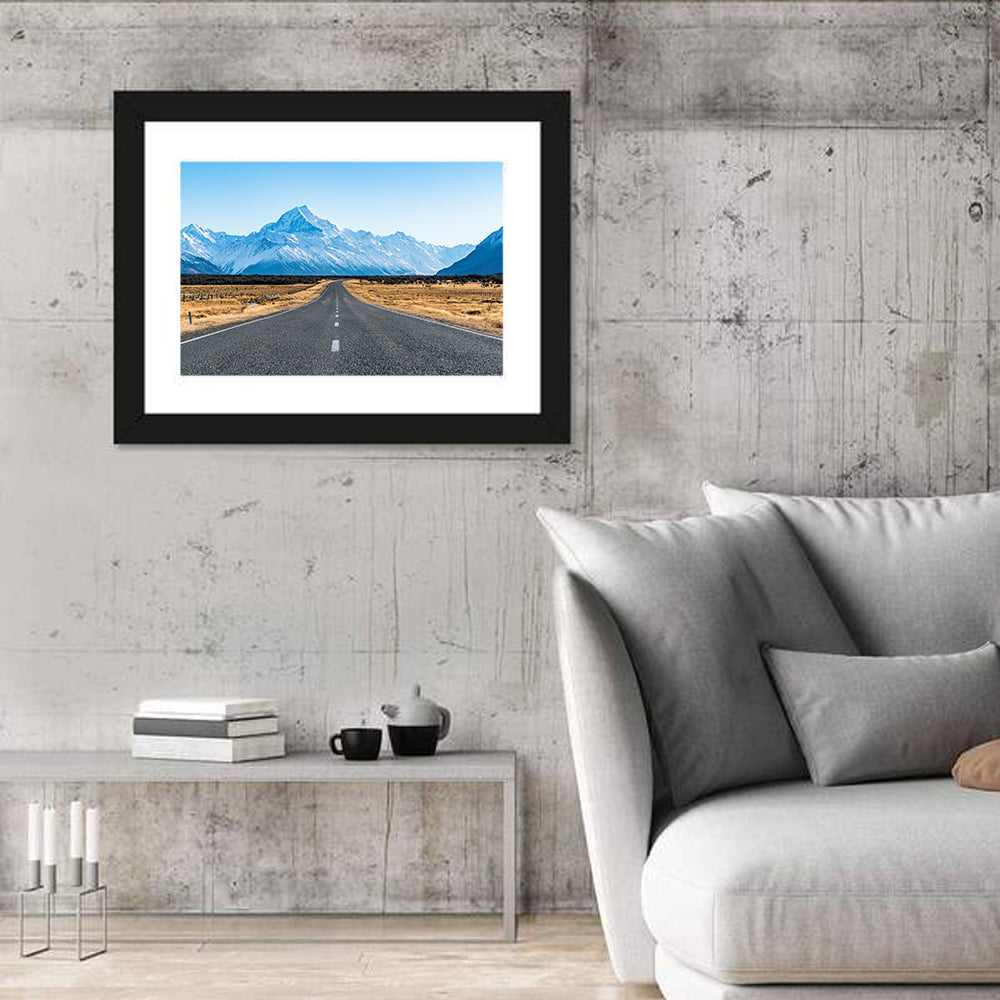 Road to Mount Cook Wall Art in a room, landscape