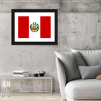Peruvian Flag with Coat of Arms Wall Art