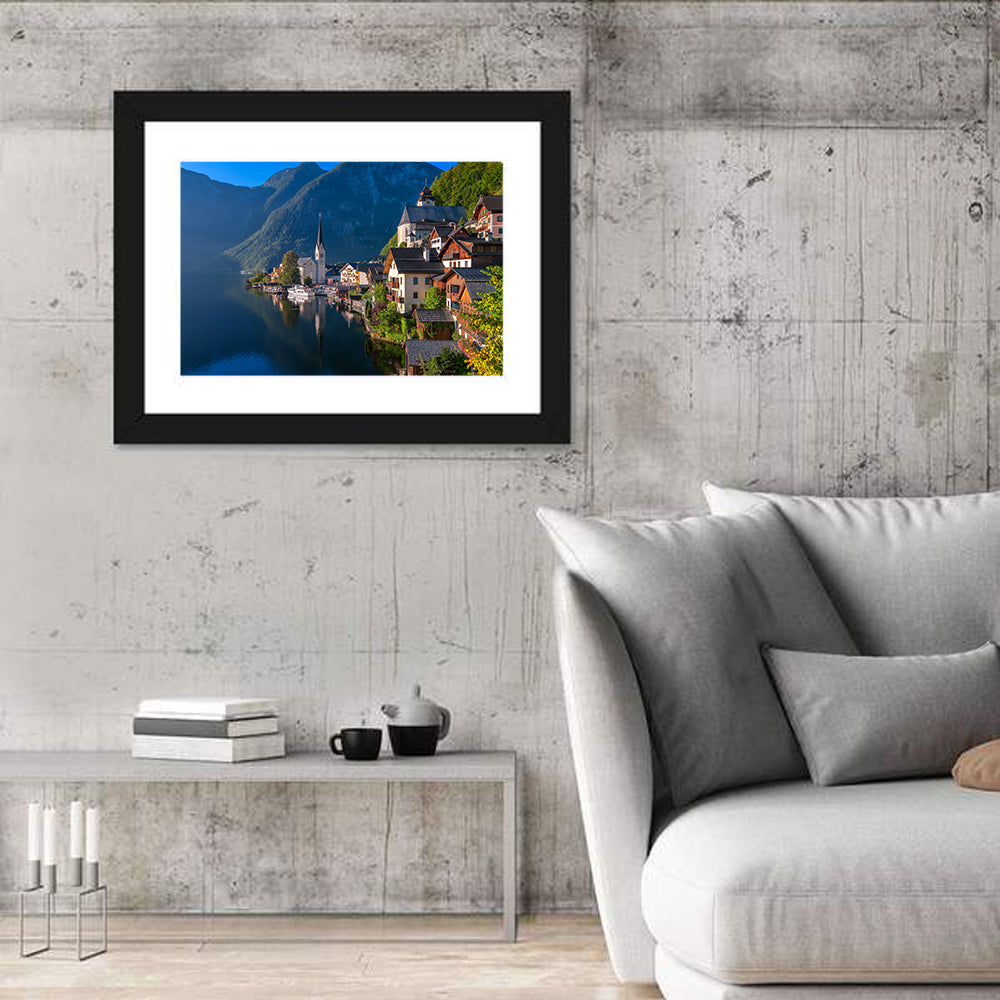 Hallstatt Lakeside Reflections Wall Art