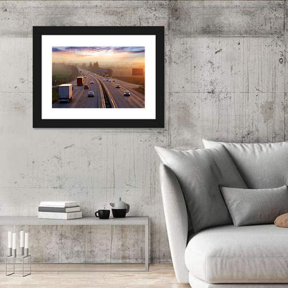 Chinese Highway at Sunset Wall Art