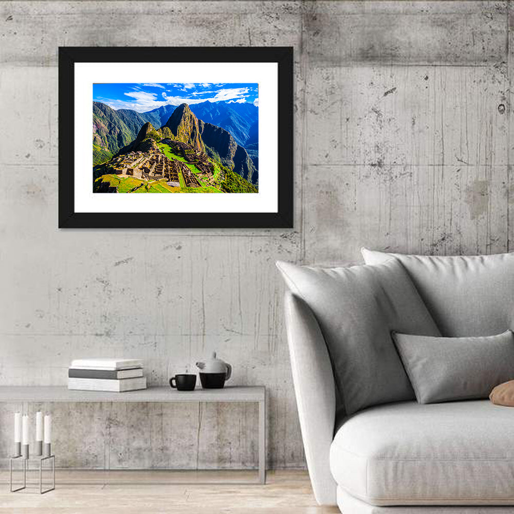 Machu Picchu Heritage Wall Art in a room, landscape