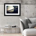 Saturn Close-up with Rings Wall Art
