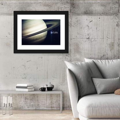 Saturn Close-up with Rings Wall Art