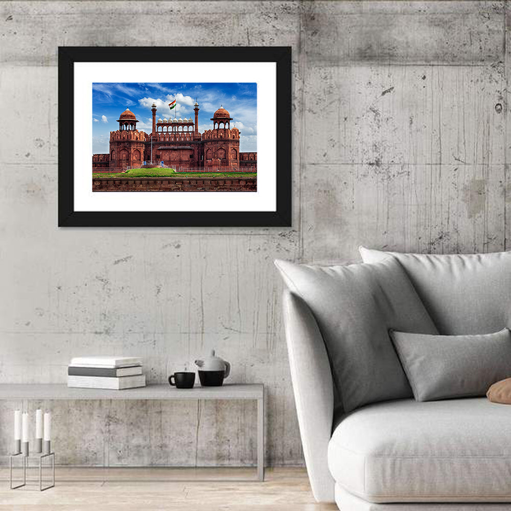 Red Fort Facade, Delhi Wall Art in a room, landscape
