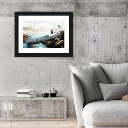 Aluminum Boat on Dry Lake Bed Wall Art