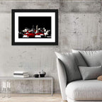 Two Kings on Black Chessboard Wall Art