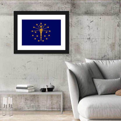 Indiana State Flag Graphic Wall Art