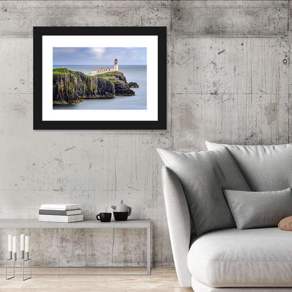 Lighthouse at Neist Point, Isle of Skye Wall Art in a room, landscape