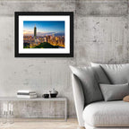 Taipei Skyline at Dusk Wall Art