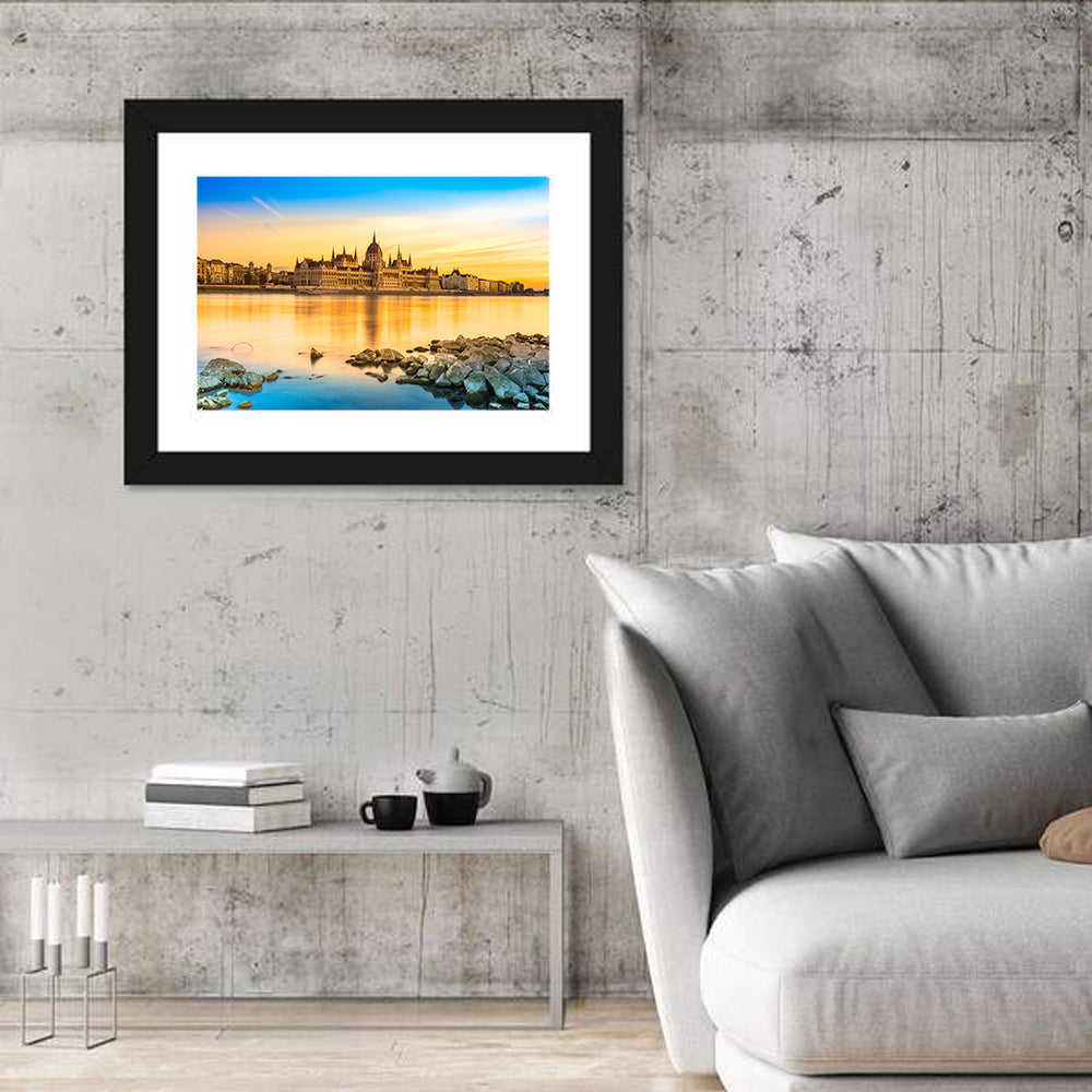 Budapest Parliament at Golden Hour Wall Art