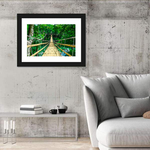 Bamboo Pedestrian Bridge Wall Art