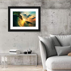 Sunset Through a Curling Wave Wall Art