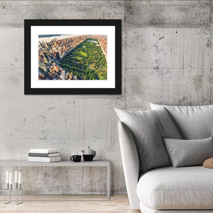 Manhattan Aerial Over Central Park Wall Art