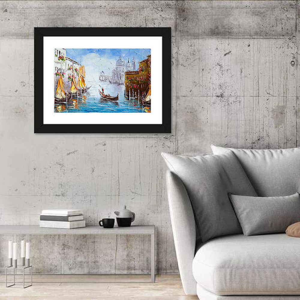 Venetian Canal Watercolor Wall Art