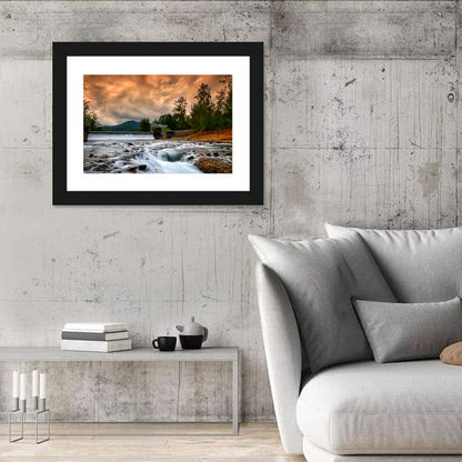Mentawa Dam at Dusk Wall Art