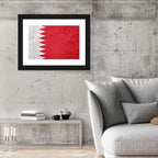 Bahrain Flag with Serrated Edge Wall Art