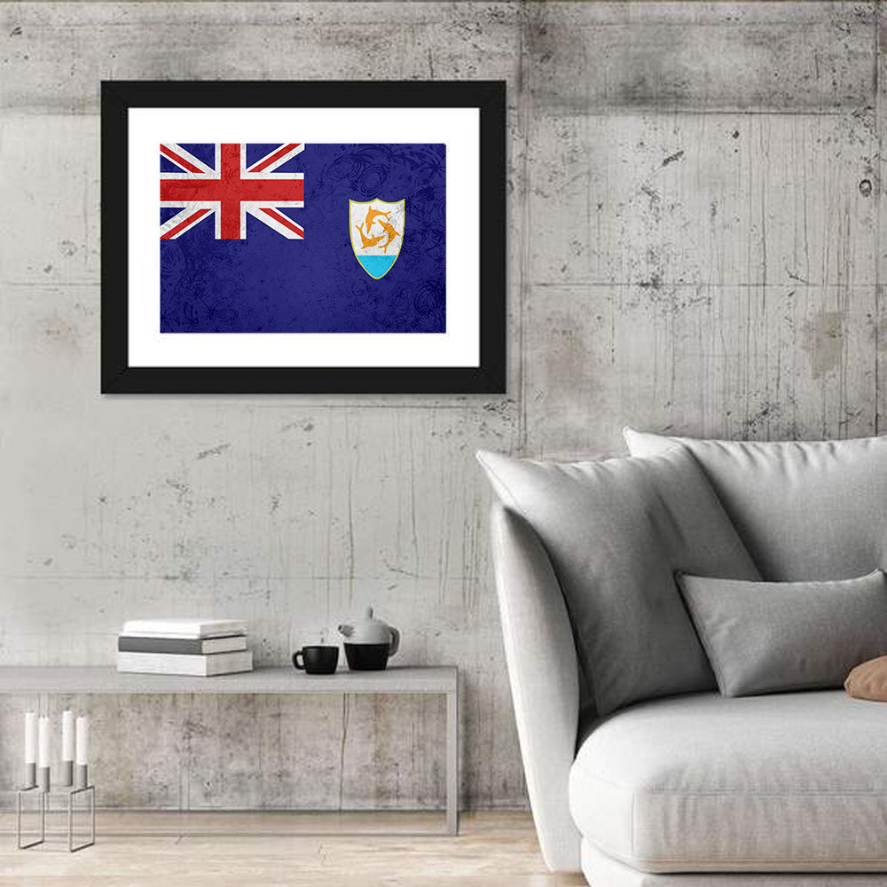 Flag of Anguilla Wall Art in a room, landscape
