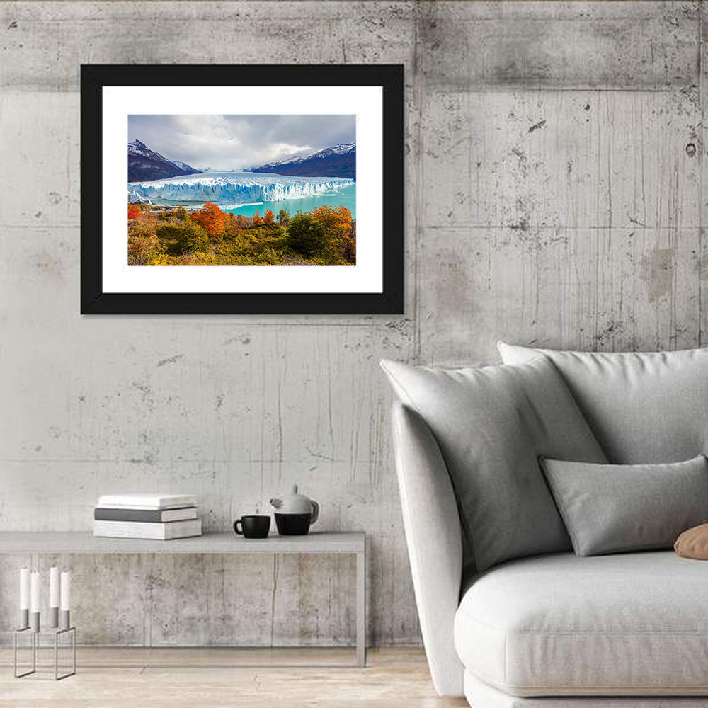 Perito Moreno Glacier, Autumn Wall Art in a room, landscape