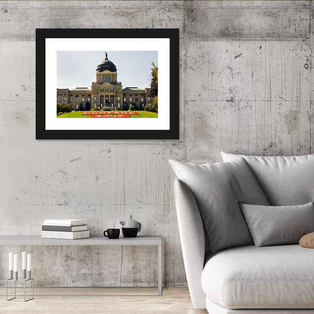 Montana State Capitol Dome Wall Art in a room, landscape