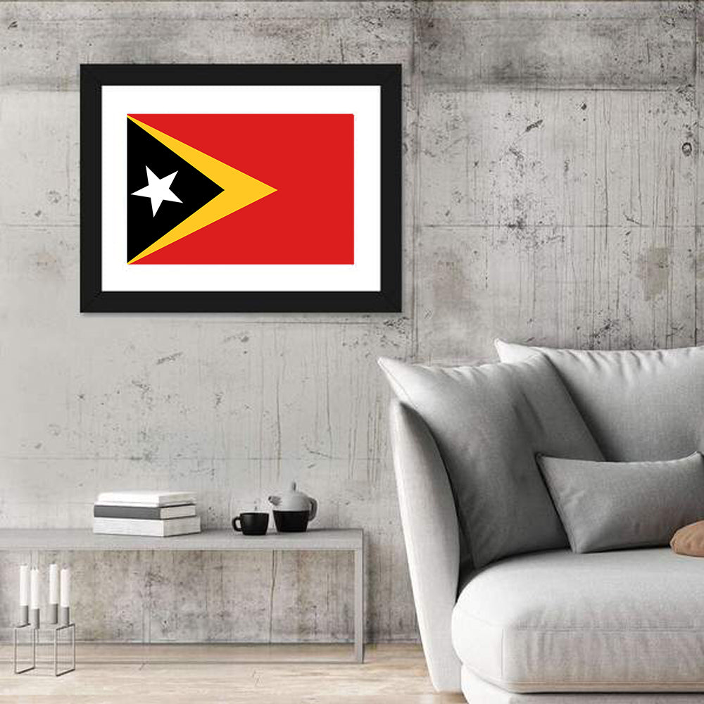 Timor-leste National Flag Wall Art