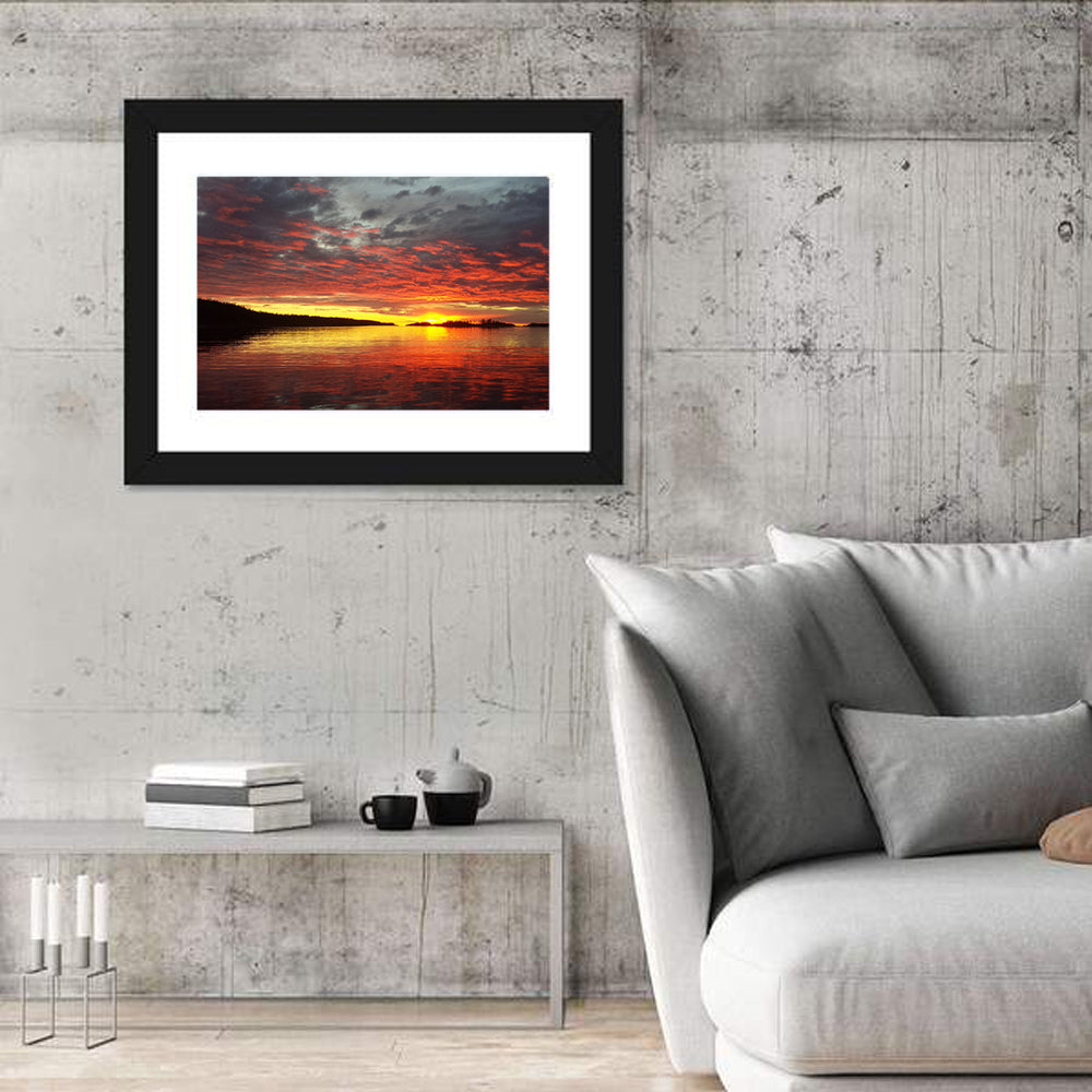 Lake Athabasca Sunset Reflection Wall Art
