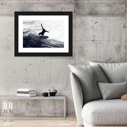 Dog Surfer Riding Waves Wall Art