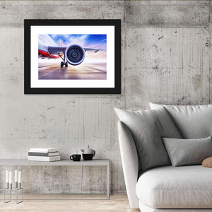 Airliner On The Airfield Wall Art