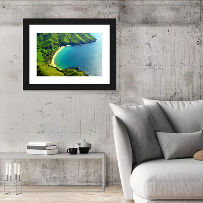 Taupo Bay Aerial View Wall Art