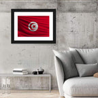 Tunisia Flag with Crescent and Star Wall Art