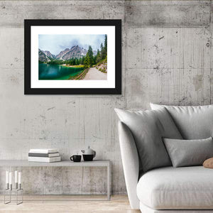 Lake Between Mountains In Austria Wall Art