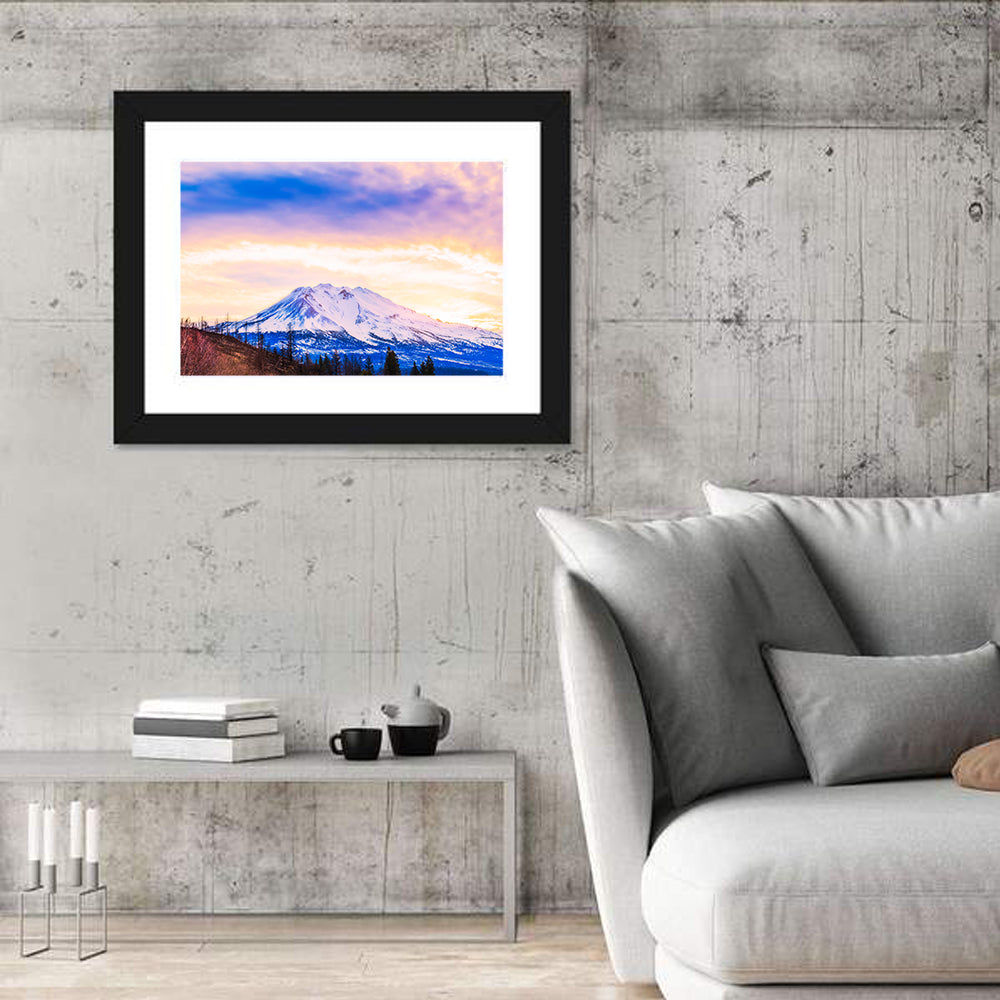 Sunset Over Mount Shesta Wall Art