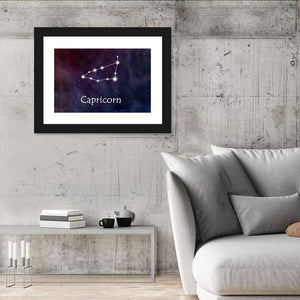 Capricorn Horoscope Constellation Wall Art