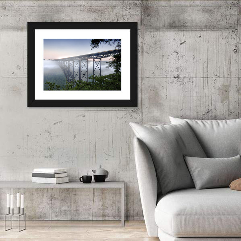 New River Gorge Bridge at Dusk Wall Art