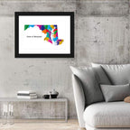 Maryland County Map Wall Art