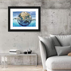 Half-submerged Planet Concept Wall Art