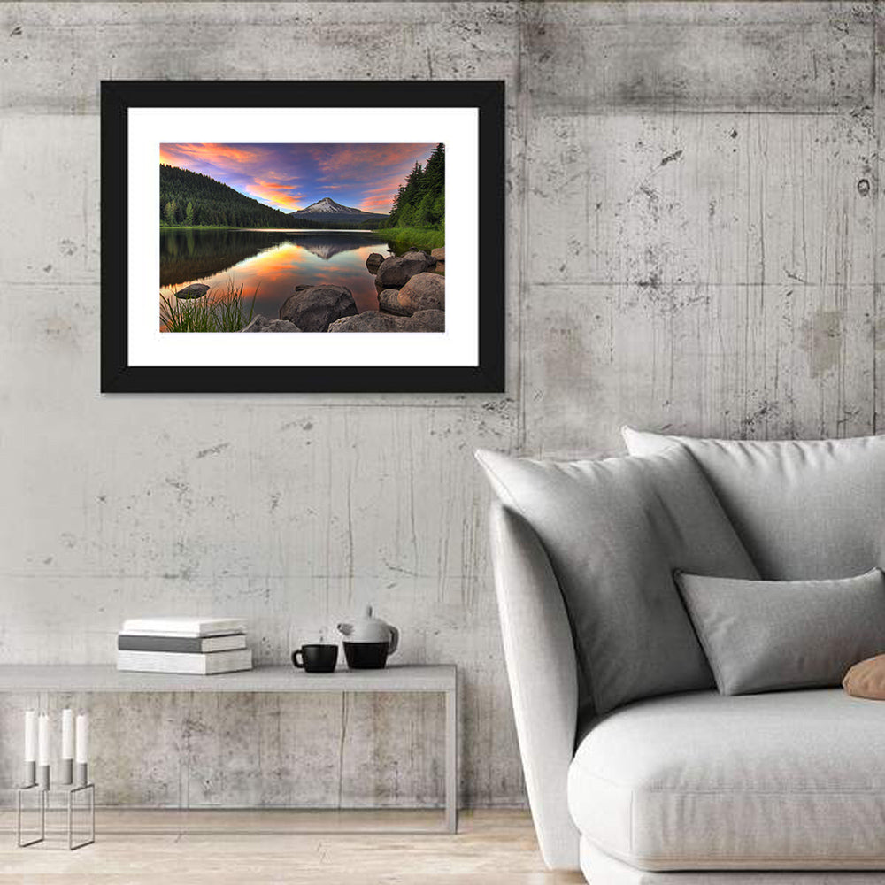 Mount Hood Reflected Over Trillium Lake Wall Art