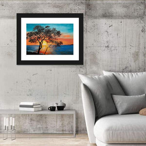 Lake At Sunset Artwork Wall Art