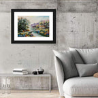 Thatched Cottage with Stone Bridge Wall Art