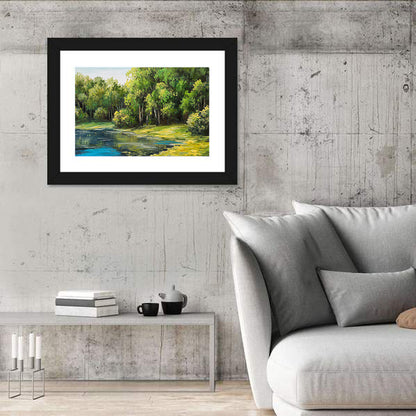 Tranquil Forest Lake Wall Art