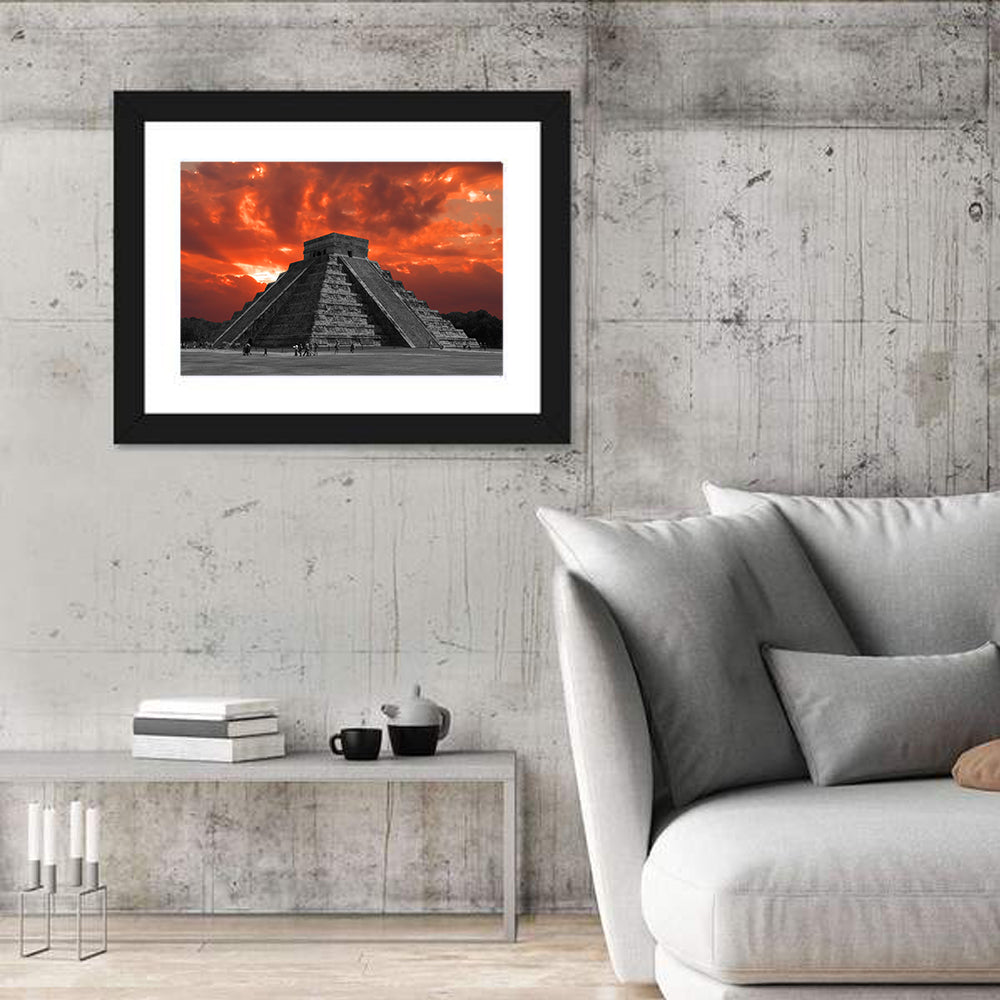El Castillo Chichen Itza Wall Art in a room, landscape