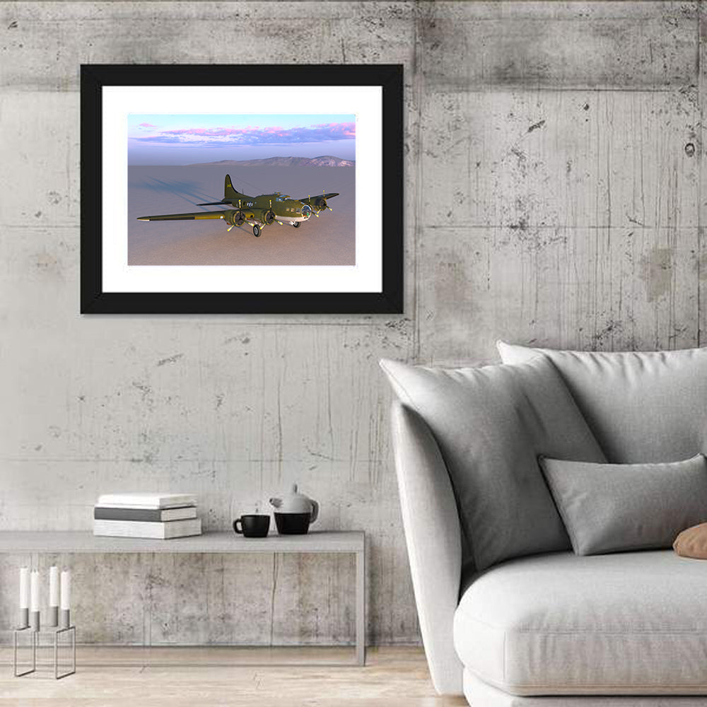US Four-engine Propeller Bomber Wall Art