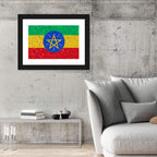 Ethiopian Flag Emblem Wall Art