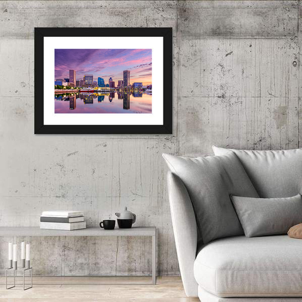 Baltimore Inner Harbor Skyline Wall Art