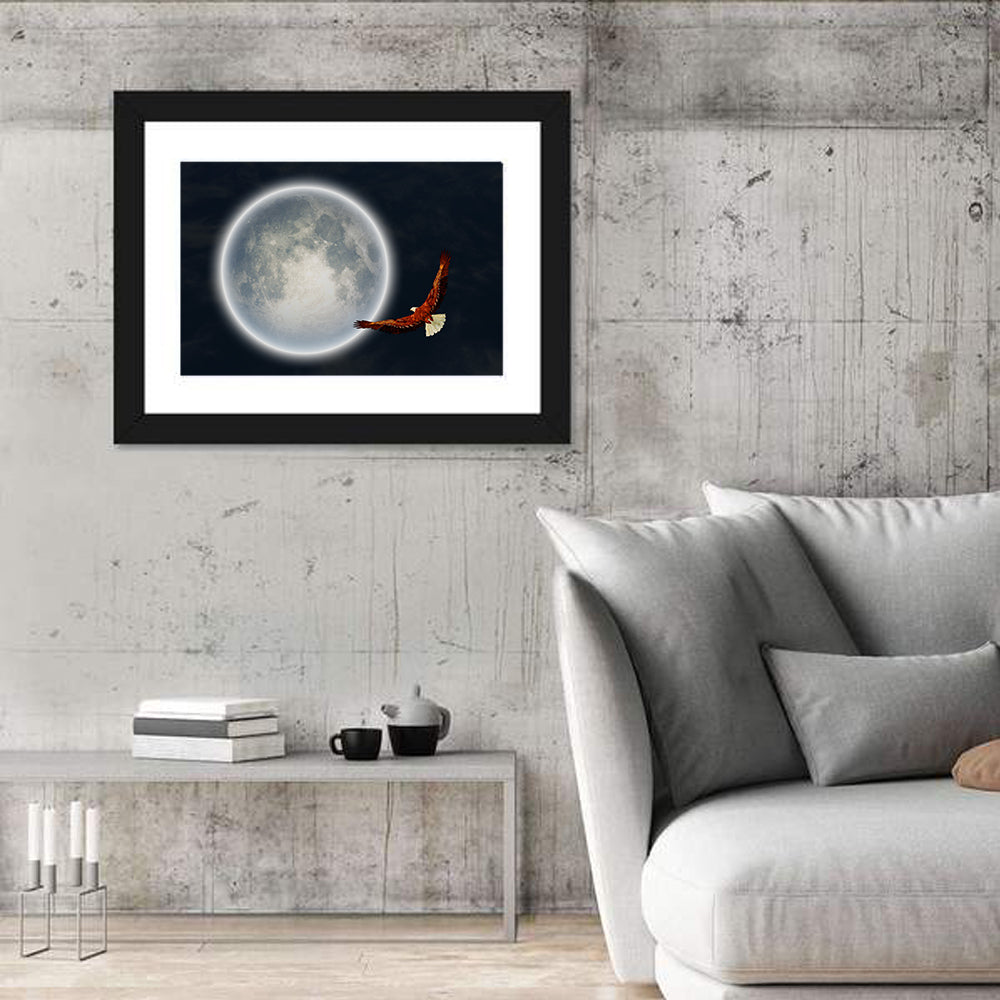 Bald Eagle Moonlight Flight Wall Art