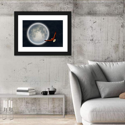 Bald Eagle Moonlight Flight Wall Art